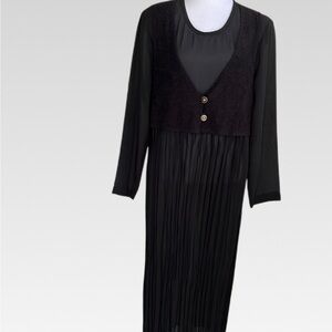 SHARADE Elegant Black Long Sleeve Dress SIZE 14